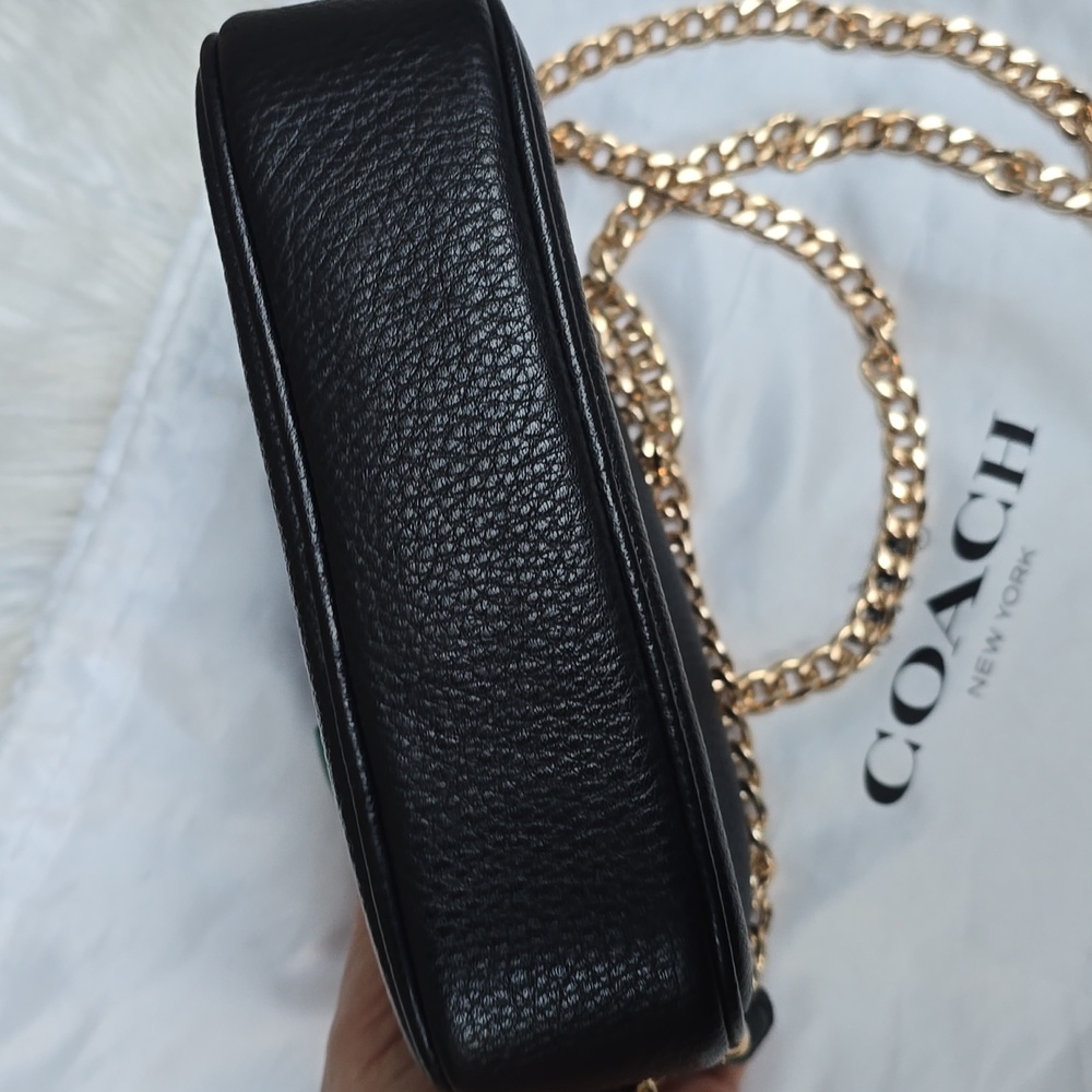 Coach Jes Black Stagecoach Crossbody Gold chain strap - Picture 11 of 11
